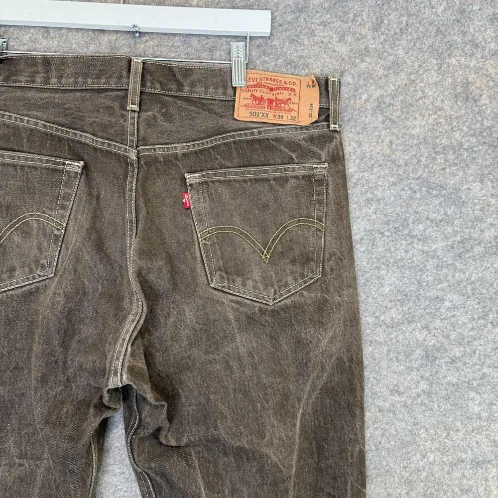 Vintage‎ Levi's 501XX Jeans Mens 38x32 (fits 37x31) Charcoal Gray Rugged Y2k 90s